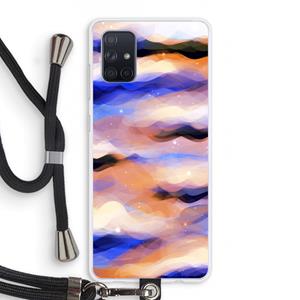 CaseCompany Donkere Wolken: Samsung Galaxy A71 Transparant Hoesje met koord