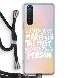 CaseCompany The prettiest: Sony Xperia 5 II Transparant Hoesje met koord