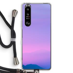 CaseCompany Sunset pastel: Sony Xperia 1 III Transparant Hoesje met koord