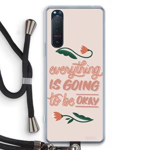 CaseCompany Optimistic flower girl: Sony Xperia 5 II Transparant Hoesje met koord