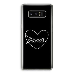 CaseCompany Friends heart black: Samsung Galaxy Note 8 Transparant Hoesje