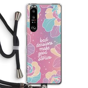 CaseCompany Good stories: Sony Xperia 1 III Transparant Hoesje met koord