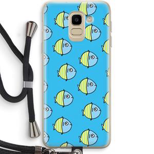 CaseCompany Visjes: Samsung Galaxy J6 (2018) Transparant Hoesje met koord
