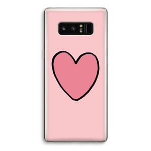 CaseCompany Hartje: Samsung Galaxy Note 8 Transparant Hoesje