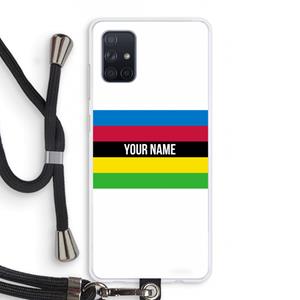 CaseCompany WK Wielrennen: Samsung Galaxy A71 Transparant Hoesje met koord