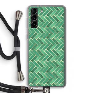 CaseCompany Moroccan tiles 2: Samsung Galaxy S21 Plus Transparant Hoesje met koord