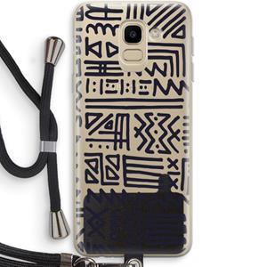 CaseCompany Marrakech print: Samsung Galaxy J6 (2018) Transparant Hoesje met koord