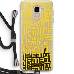 CaseCompany Majorelle Blue Print: Samsung Galaxy J6 (2018) Transparant Hoesje met koord