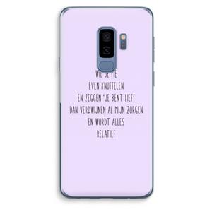 CaseCompany Relatief: Samsung Galaxy S9 Plus Transparant Hoesje