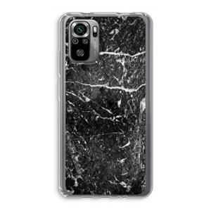 CaseCompany Zwart marmer: Xiaomi Redmi Note 10S Transparant Hoesje