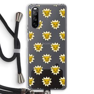 CaseCompany Leeuwenkoppen: Sony Sony Xperia 10 III Transparant Hoesje met koord