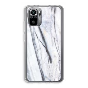 CaseCompany Gestreepte marmer: Xiaomi Redmi Note 10S Transparant Hoesje