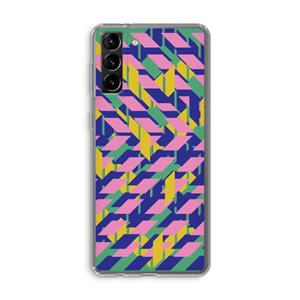 CaseCompany Skew Blush 1: Samsung Galaxy S21 Plus Transparant Hoesje