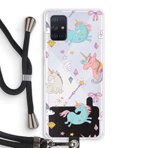 CaseCompany Fantasiewereld: Samsung Galaxy A71 Transparant Hoesje met koord