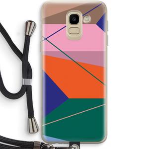 CaseCompany Gestalte 1: Samsung Galaxy J6 (2018) Transparant Hoesje met koord
