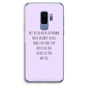 CaseCompany Zelfvertrouwen: Samsung Galaxy S9 Plus Transparant Hoesje
