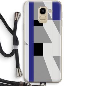 CaseCompany Gestalte 2: Samsung Galaxy J6 (2018) Transparant Hoesje met koord