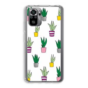 CaseCompany Sanseveria: Xiaomi Redmi Note 10S Transparant Hoesje