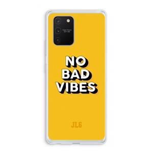 CaseCompany No Bad Vibes: Samsung Galaxy S10 Lite Transparant Hoesje