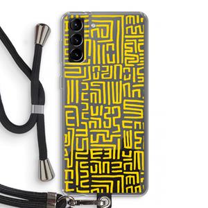 CaseCompany Majorelle Blue Print: Samsung Galaxy S21 Plus Transparant Hoesje met koord