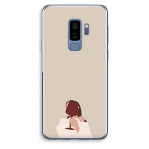 CaseCompany I drink wine: Samsung Galaxy S9 Plus Transparant Hoesje