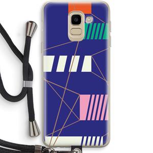 CaseCompany Gestalte 5: Samsung Galaxy J6 (2018) Transparant Hoesje met koord