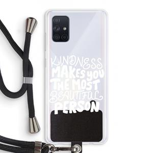 CaseCompany The prettiest: Samsung Galaxy A71 Transparant Hoesje met koord