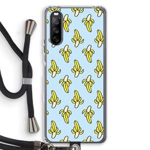 CaseCompany Bananas: Sony Sony Xperia 10 III Transparant Hoesje met koord