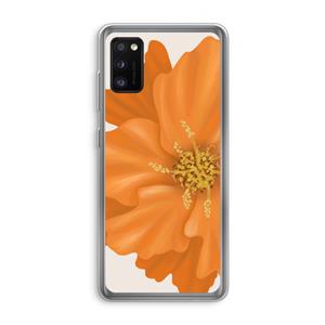 CaseCompany Orange Ellila flower: Samsung Galaxy A41 Transparant Hoesje