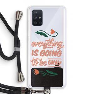 CaseCompany Optimistic flower girl: Samsung Galaxy A71 Transparant Hoesje met koord