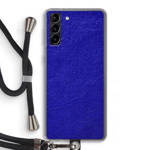 CaseCompany Majorelle Blue: Samsung Galaxy S21 Plus Transparant Hoesje met koord