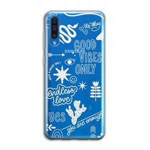 CaseCompany Good vibes: Samsung Galaxy A50 Transparant Hoesje