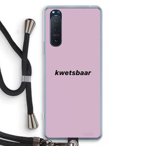 CaseCompany kwetsbaar: Sony Xperia 5 II Transparant Hoesje met koord