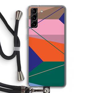 CaseCompany Gestalte 1: Samsung Galaxy S21 Plus Transparant Hoesje met koord