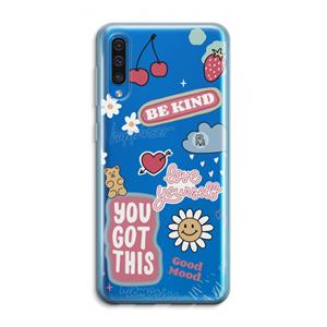 CaseCompany Positivity: Samsung Galaxy A50 Transparant Hoesje