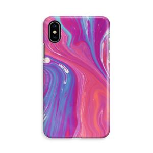 CaseCompany Paarse stroom: iPhone Xs Volledig Geprint Hoesje