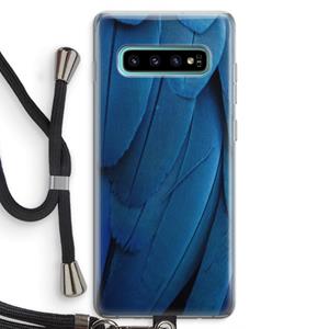 CaseCompany Pauw: Samsung Galaxy S10 Plus Transparant Hoesje met koord