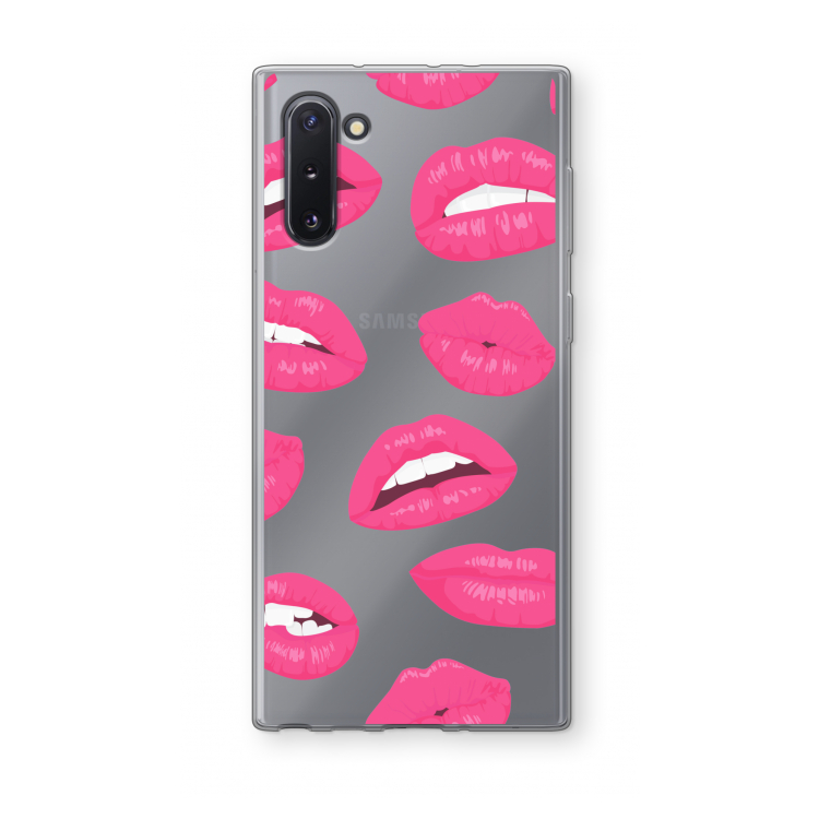 CaseCompany Bite my lip: Samsung Galaxy Note 10 Transparant Hoesje
