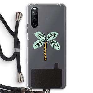 CaseCompany Palmboom: Sony Sony Xperia 10 III Transparant Hoesje met koord