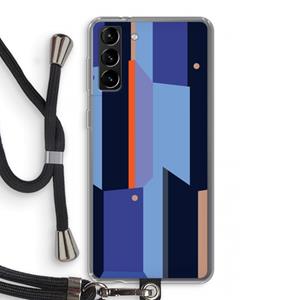 CaseCompany Gestalte 3: Samsung Galaxy S21 Plus Transparant Hoesje met koord