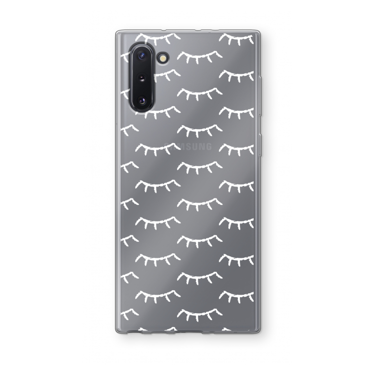 CaseCompany Wimpers: Samsung Galaxy Note 10 Transparant Hoesje