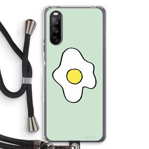 CaseCompany Spiegelei: Sony Sony Xperia 10 III Transparant Hoesje met koord