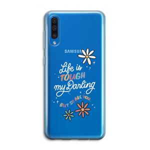 CaseCompany Tough Life: Samsung Galaxy A50 Transparant Hoesje