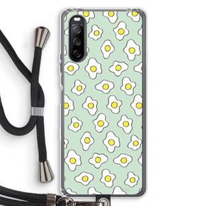 CaseCompany Spiegeleitjes: Sony Sony Xperia 10 III Transparant Hoesje met koord