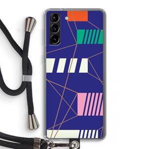 CaseCompany Gestalte 5: Samsung Galaxy S21 Plus Transparant Hoesje met koord