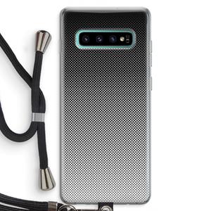 CaseCompany Musketon Halftone: Samsung Galaxy S10 Plus Transparant Hoesje met koord