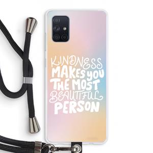 CaseCompany The prettiest: Samsung Galaxy A71 Transparant Hoesje met koord