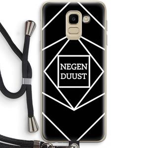 CaseCompany Negenduust geometrisch: Samsung Galaxy J6 (2018) Transparant Hoesje met koord