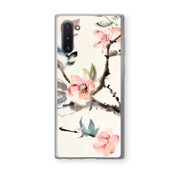 CaseCompany Japanse bloemen: Samsung Galaxy Note 10 Transparant Hoesje