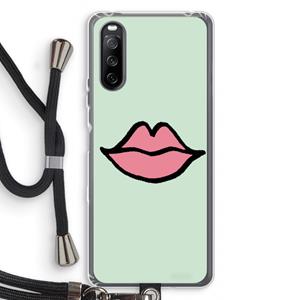 CaseCompany Kusje: Sony Sony Xperia 10 III Transparant Hoesje met koord